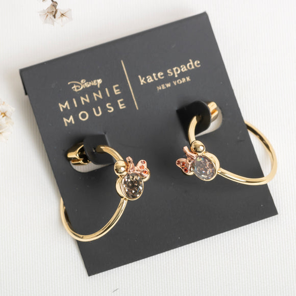 Minnie mouse stone hoops