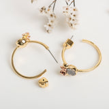 Minnie mouse stone hoops