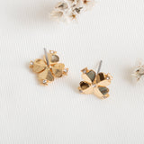 legacy logo spade flower studs earrings