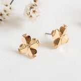 legacy logo spade flower studs earrings