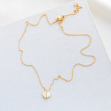 Heritage spade enamel heart mini pendant (White)