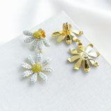 Dazzling Daisy Drop Earrings