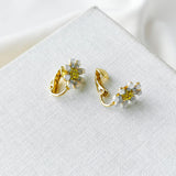 Dazzling Daisy Gold Ear Clip Earrings