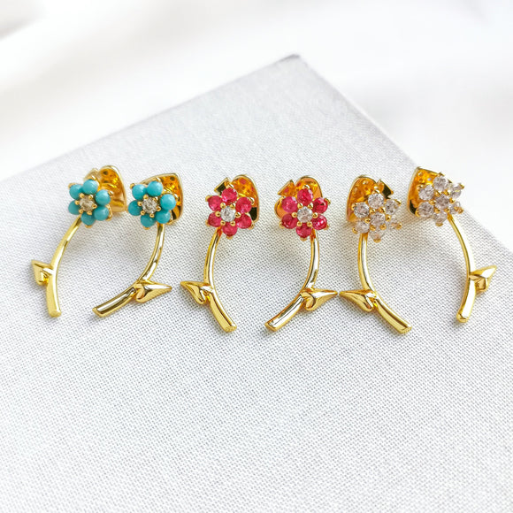 Myosotis Ear Jacket Earrings Set