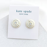 Know The Ropes Mixed Media Stud Earrings (White)