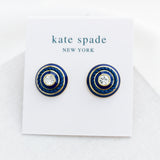 Know The Ropes Mixed Media Stud Earrings (Blue)