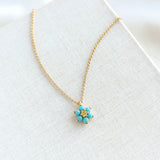 Myosotis Flower Mini Pendant (Turquoise)