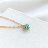 Myosotis Flower Mini Pendant (Turquoise)