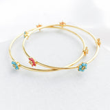 Myosotis Flower Bangle Set