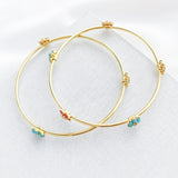 Myosotis Flower Bangle Set