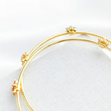 Myosotis Flower Bangle Set