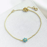 Myosotis Flower Bracelet (Turquoise)
