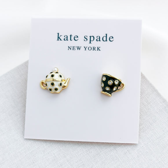 Alice In Wonderland Teacup Tea Time Stud Earrings