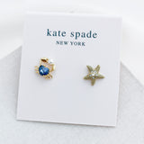 Sea Star Starfish And Crab Stud Earrings