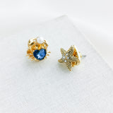 Sea Star Starfish And Crab Stud Earrings