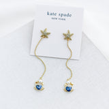 Sea Star Crab Linear Earrings