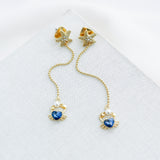 Sea Star Crab Linear Earrings
