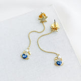 Sea Star Crab Linear Earrings