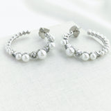Pearl Caviar Hoop Earrings
