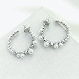 Pearl Caviar Hoop Earrings