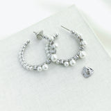 Pearl Caviar Hoop Earrings