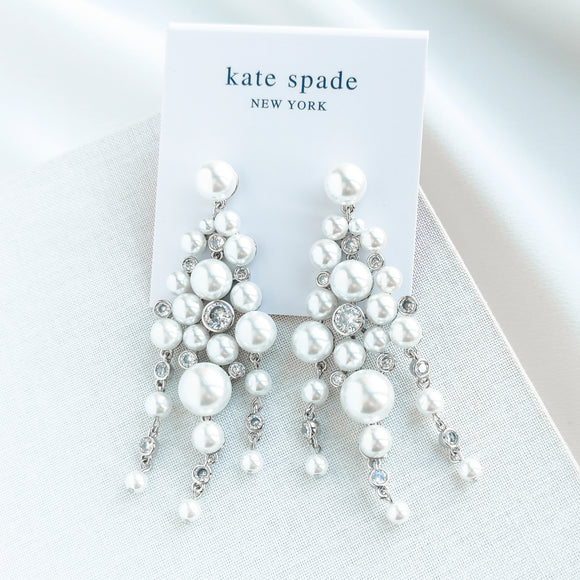 Pearl Caviar Silver Statement Earrings