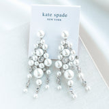 Pearl Caviar Silver Statement Earrings