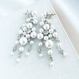 Pearl Caviar Silver Statement Earrings