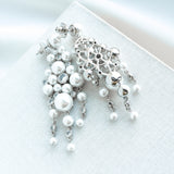 Pearl Caviar Silver Statement Earrings