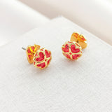 Something Sparkly Spade Studs (Ruby)