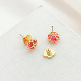 Something Sparkly Spade Studs (Ruby)