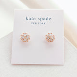 Something Sparkly Spade Studs (Clear/Rose Gold)