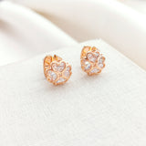Something Sparkly Spade Studs (Clear/Rose Gold)