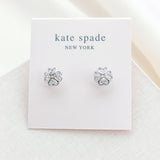 Something Sparkly Spade Studs (Clear/Silver)