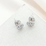 Something Sparkly Spade Studs (Clear/Silver)