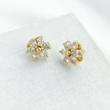 First Bloom Stud Earrings (Clear)