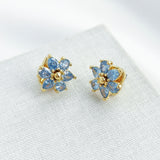 First Bloom Stud Earrings (Light Blue)