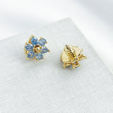 First Bloom Stud Earrings (Light Blue)