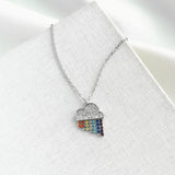 Into The Sky Rainbow Mini Pendant Necklace