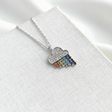 Into The Sky Rainbow Mini Pendant Necklace