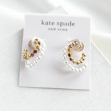 Pearl Caviar Double Huggies Earrings