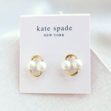 Nouveau Faux Pearl Stud Earrings