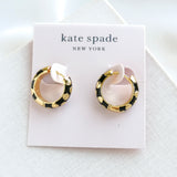 Rare Form Polka Dot Huggies Earrings (Black)