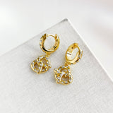 Dashing Beauty Pretzel Drop Huggie Earrings