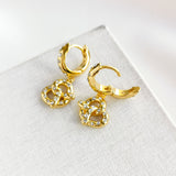 Dashing Beauty Pretzel Drop Huggie Earrings