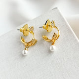 Love Game Arrow Double Huggies Earrings