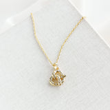 Dashing Beauty Pretzel Pendant Necklace