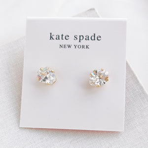 Treasure Trove Gold Clear Stud Earrings