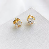 Treasure Trove Gold Clear Stud Earrings