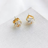 Treasure Trove Gold Clear Stud Earrings